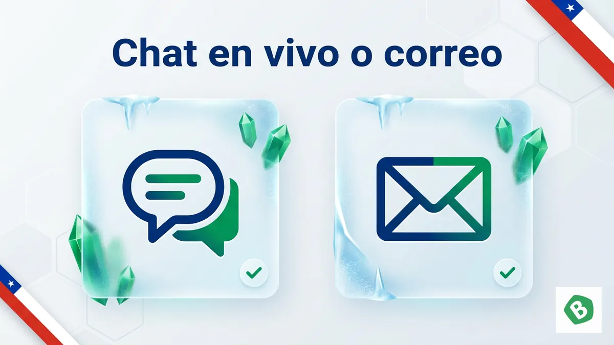 Comparación de chat en vivo y correo para contactar a Bumbet