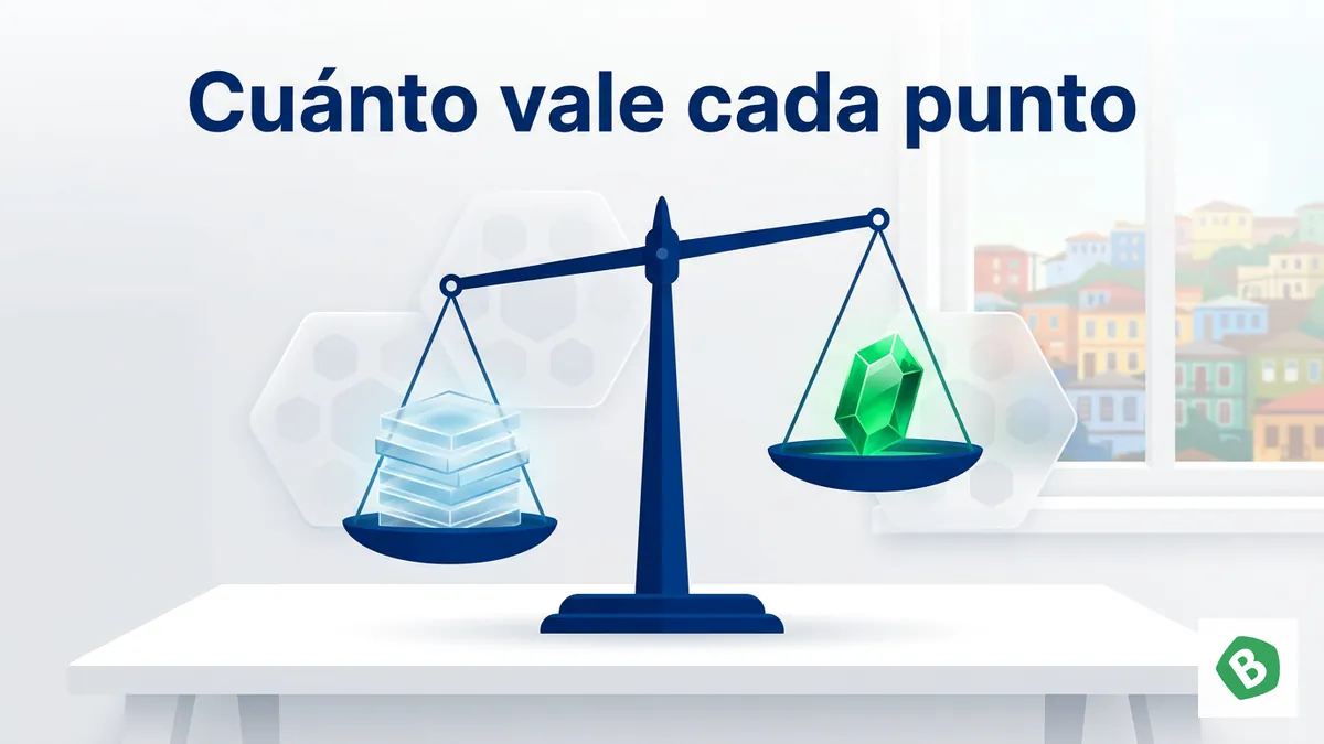 Balanza que compara lo apostado con el valor de un punto en Bumbet Club