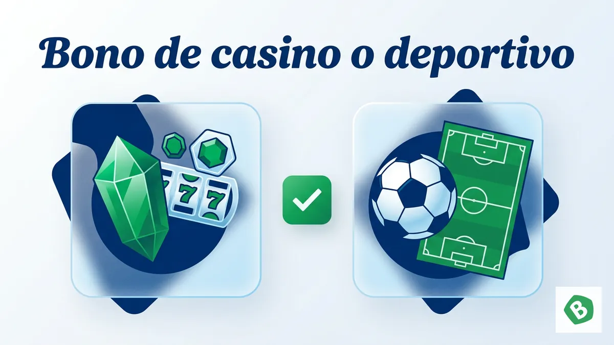 Dos tarjetas para elegir entre el bono de casino y el bono deportivo de Bumbet